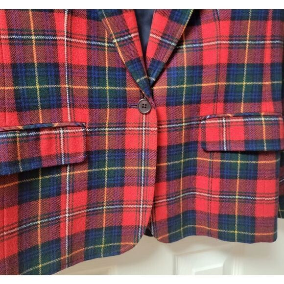 Vintage Pendleton Plaid Blazer 14 - Picture 4 of 9